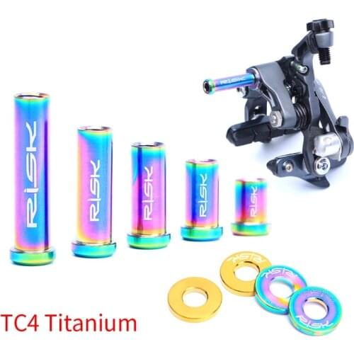 Titanium Nut with Washer Set Bike Caliper Brake Clip Fixed Nut Caliper Lock Screw Bolts Gasket M6 x 10/15/20/25/30/40mm