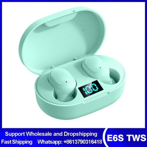 Smart Bluetooth Headset E6s Wireless Sports Mini Headset Stereo Music Headphones With Microphone For Android IOS Xiaomi Huawei