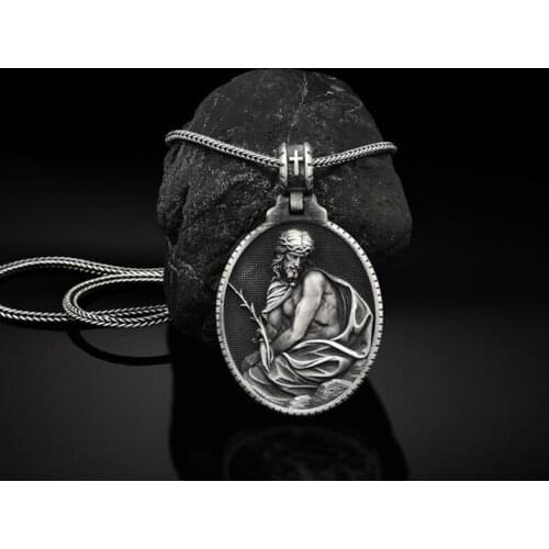 Vintage Catholic Jesus Medal Pendant Christian Accessories Europe and America Religious Belief Jewelry