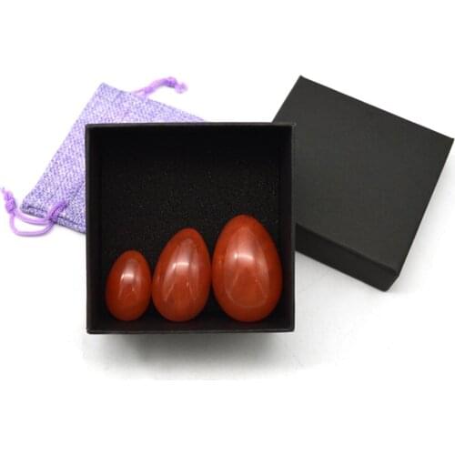 Yoni Egg Set of 3, Undrilled Massager with 100% Nature Jade, Train and Repair Pelvic Floor Musle for Women,for All Levels of Use