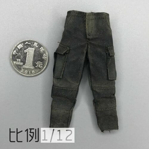 1:12 Scale Combat Pants Model for 6" Male Action Figure Doll Toys