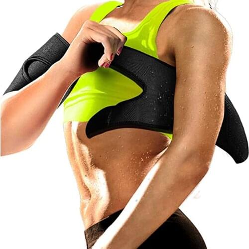 1Pair Arm Trimmers Neoprene Sauna Sweat Band Arm Slimmer Sleeve Weight Loss Compression Body Wraps Sport Gym Workout Body Shaper