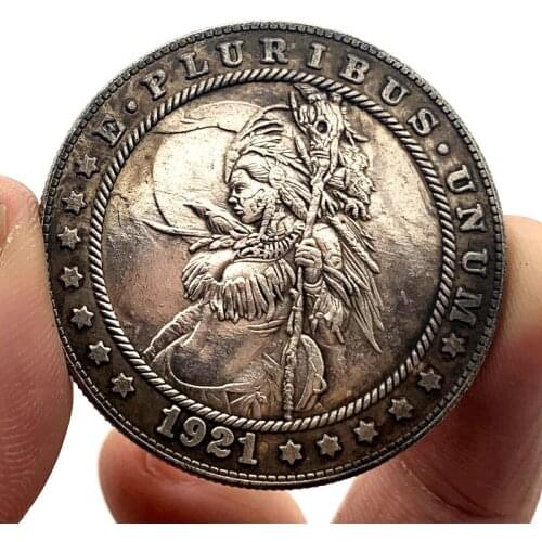 1921 American Vagrant Coin Skull Goddess Commemorative Collection Coin Gift Lucky Challenge Coin