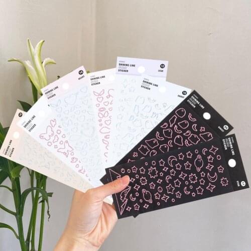 2Pcs Notebook Sticker Self-adhesive Easy to Stick PVC Waterproof Stationery Decor Decal for Student