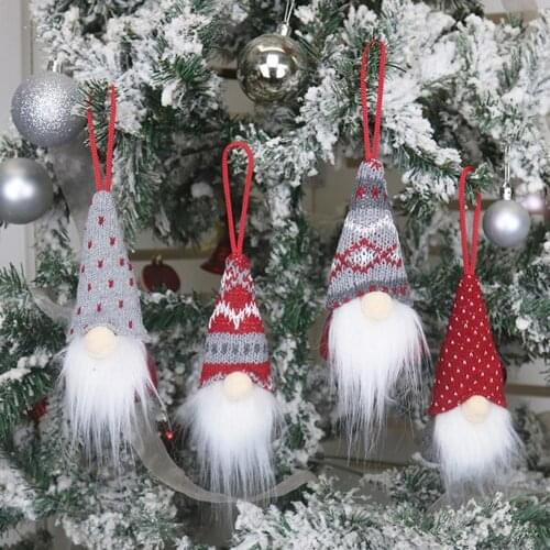 2021christmas decoration Christmas Gnome Santa Faceless Doll Hanging Pendant Cute Hat Decoration Kid Gift Party Supplies navidad