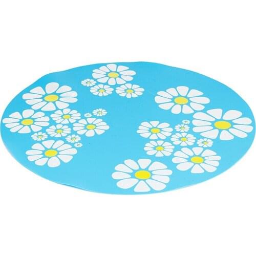 33cm Pet Feeding Mat Dog Cat Round Shape Food Grade Silicone Reusable Food Pad Puppy Kitten Feeder Bowl Placemat Supplies