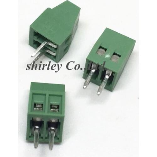 50PCS 2.54MM PITCH SPRING TERMINAL BLOCKS CONNECTOR 2/3/4/5/10-20P KF120 STRAIGHT PIN COPPER SCREW PCB TERMINALS RoHS