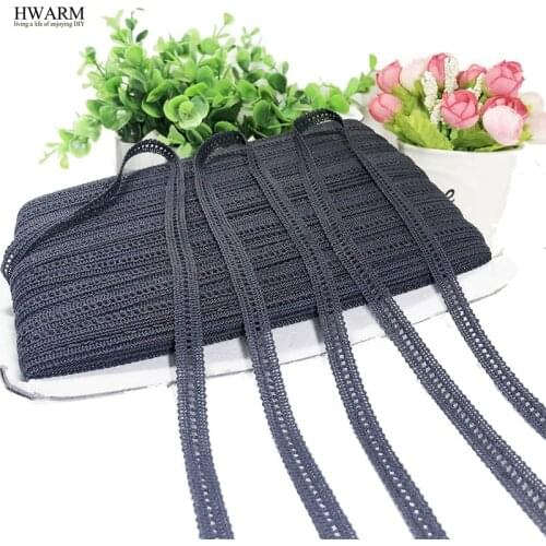 50yard 1cm Black Cotton African Lace Fabric Ribbon DIY Sewing Trim Wedding Christmas Curtain Hat Pillow Clothing Accessories