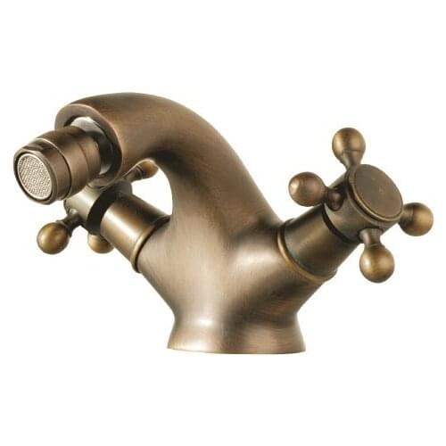 Free shipping antique bronze color single hole cross handles bathroom Bidet faucet mixer tap