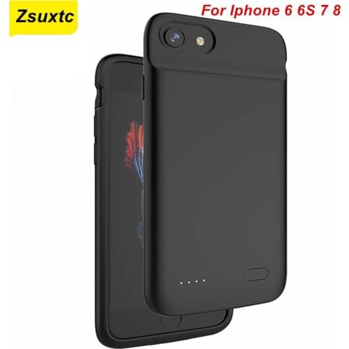 For Iphone 6s Battery case For Iphone 6 7 8 Ultra-Thin Soft Silicone 3200 mAh Portable Cover Charging For iPhone 6S Battery Case