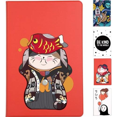 Case for samsung galaxy tab S6 SM-T860 SM-T865 2019 new 10.5''Tablet cover soft TPU print folio stand shell+screen protector