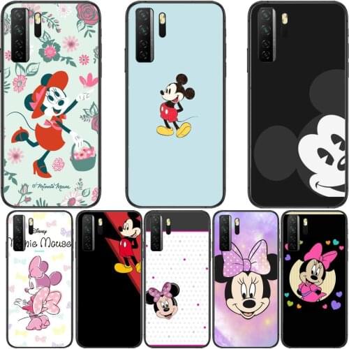 Calling Mickey Minnie Mouse Black Soft Cover The Pooh For Huawei Nova 8 7 6 SE 5T 7i 5i 5Z 5 4 4E 3 3i 3E 2i Pro Phone Case case