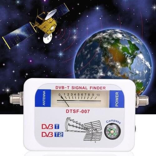 Digital Displaying Satellite Finder TV Signal Finder Meter Receptor For DVB -T DVB-T2 TV Receiver With Compass Pointer