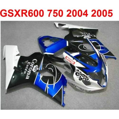 Blue black Fairing kit For Suzuki gsxr600 750 2004 2005 04 05 100%Abs plastic fairings EMS free m89