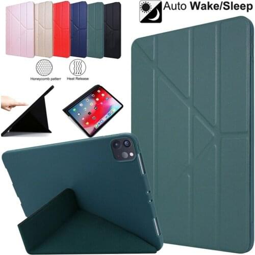 For 2020 iPad Air 4 Pro 11 2018 Tablet PC Case Folio PU Smart Capa Case iPad 10.2 7thGenerationPro10.5 Mini 5 9.7 2017 2018 Case