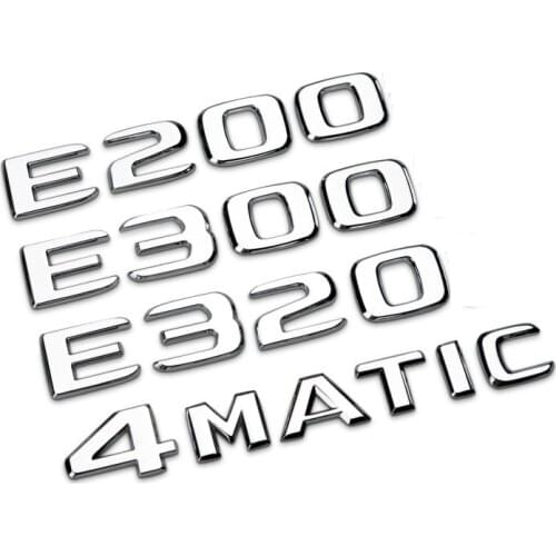 Car Rear Tail Emblem Number Letters Badge Sticker for Mercedes Benz Amg W204 Cla Amg W204 W203 W211 W205 W124 W205 W210 Glk Gla