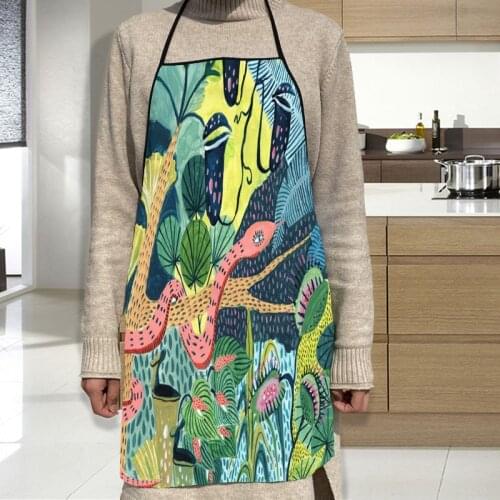 Animals And Plants Apron Grill Kitchen Chef Apron Professional for BBQ, Baking, Cooking for Men Women 2 Size 68X95cm and 50X75cm