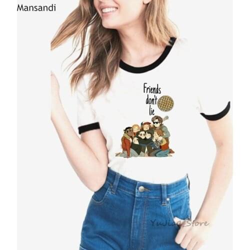 Stranger things 3 t shirt graphic tees women friends don't lie funny tshirt femme summer tops female t-shirt tumblr clothes