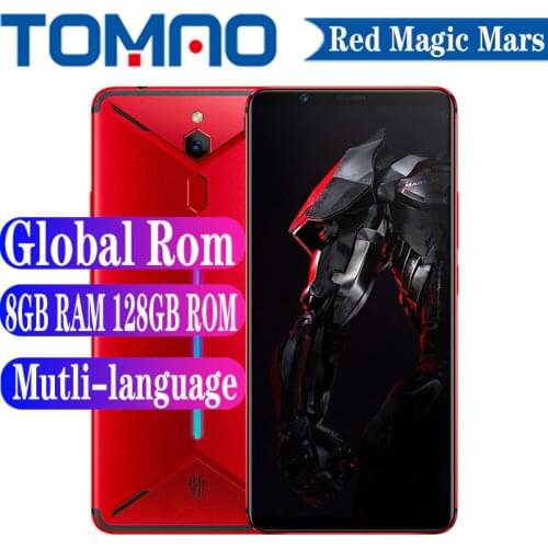 Original ZTE Nubia Red Magic Mars mobile phone 6.0" 8GB RAM 128GB ROM Snapdragon 845 Octa core Front 16.0MP Rear 8MP Game Phone