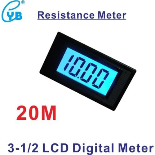 20M Resistor Insulation Resistance Tester Meter Megohmmeter Voltmeter electronic diagnostic-tool OHM meter LCD with Blue Backlit