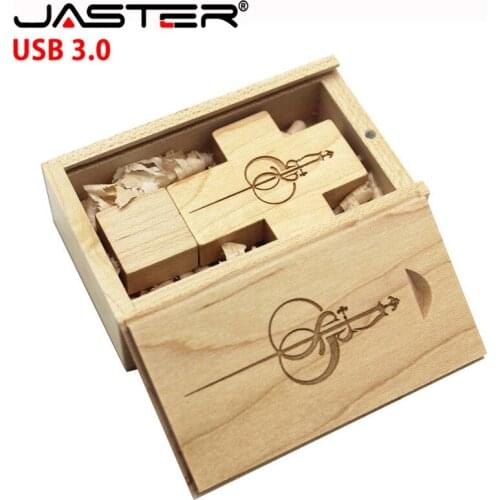 JASTER promotion creative wooden 2-color ten word rack usb+box USB 3.0 4GB/16GB/32GB/64GB USB flash drive (free custom logo)