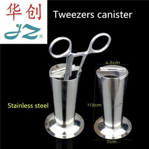 JZ 304 Stainless Steel Medical Instrument Sterilizing Tweezer Cylinder Anti High Temperature Corrosion Resistant Container box