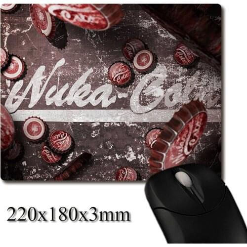 Nuka cola bottle caps game CG printed Heavy weaving anti-slip rubber pad office mouse pad Coaster Party favor gifts 220x180x3mm