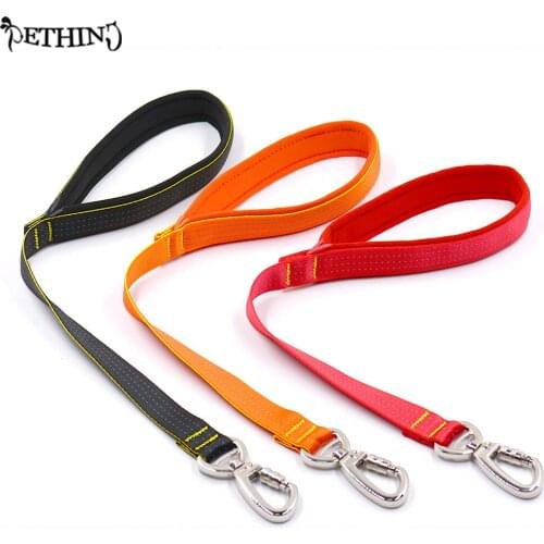 Easy Big Large Dog Leash Stainless Steel Hook Padded Handle Big Dog Lead Easy Design Strong Leash For Dog Trainging Leash 45cm