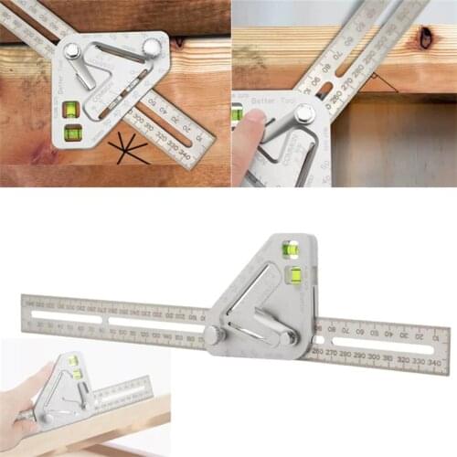 ASCENDAS Multi-function Woodworking Triangle Ruler Angle Ruler Revolutionary Carpentry Tool Measuring Tool TP-0308