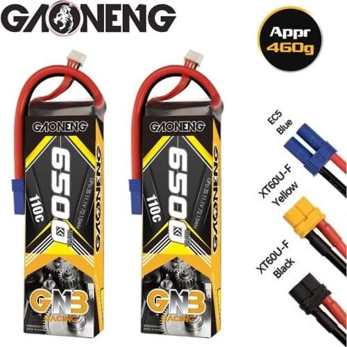 GNB 11.1v 6500mAh 110C PLUS LiPo Battery For Remote Control Car Racing Spare Parts With Shell Upgrade LiHV 3S Battery