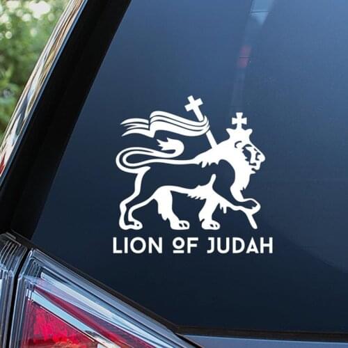 Black/Sliver Lion of Judah Sticker Car Window Hot Selling Window Decal Art Car Stikcers Creative Bumper S186