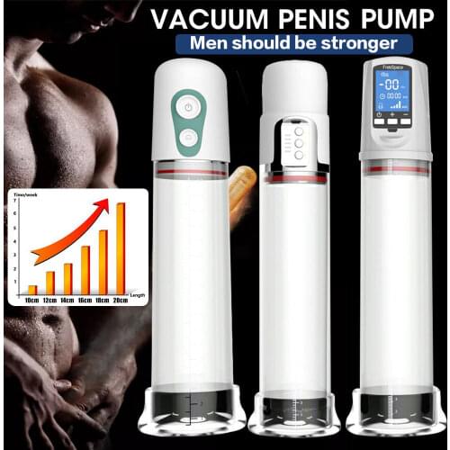 Auto Penis Enlarger Pump Sex Toys Erection Dick Electric adult Male Masturbator Penile Erection Training Vibrator Cock Extender