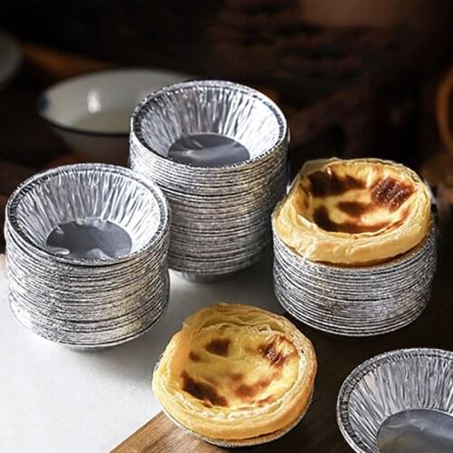 100 Pieces Disposable Tin Foil Cake Style Egg Tart Mold Egg Tart Cake Cup Kitchen Baking Accessories