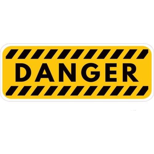 Danger Warning Reminding Decals of The Car Sticker Personality Automobile Accessories Waterproof Sunscreen Decals PVC,16cm*6cm