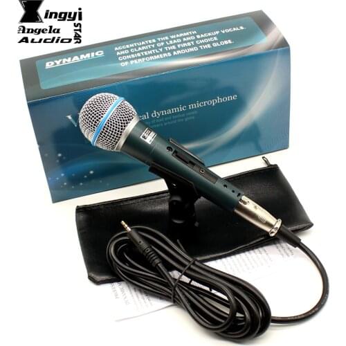 BT58A Professional Cardioid Vocal Dynamic Wired Microphone For Computer Stage Singer BETA 58A BT 58A NO/OFF Switch Karaoke Mic