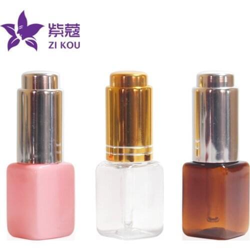 Factory Direct Supply Super Low Price 10ml squares Multicolor Pressure Dropper Bottle