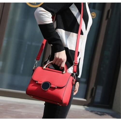 Women Handbag Newest Fashion Shoulder Bags For Lady Solid Totes Luxury Messenger Bag High Quality Lock Black Red Color Hand Bags