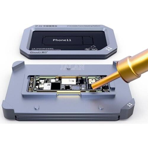 Qianli BGA Reballing Stencil Platform For X XS MAX 11 PRO MAX Motherboard Middle Layer Planting Tin Repair Use Heat Air Gun
