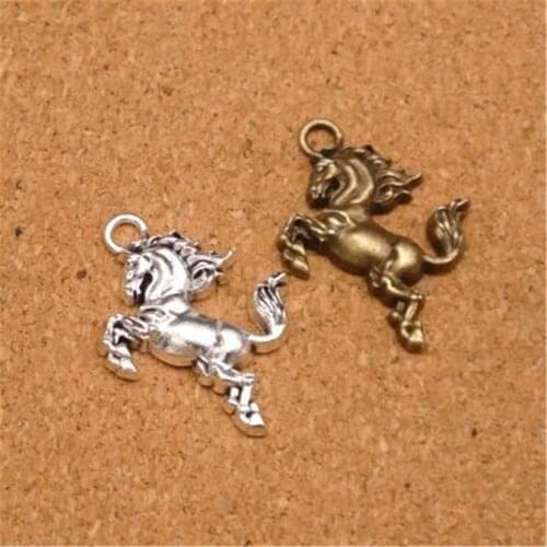 Trendy Tibetan Silver Plated Horse Pegasus Charms Pendants for Bracelet Necklace Jewelry Accessories Making Diy Handmade Crafts