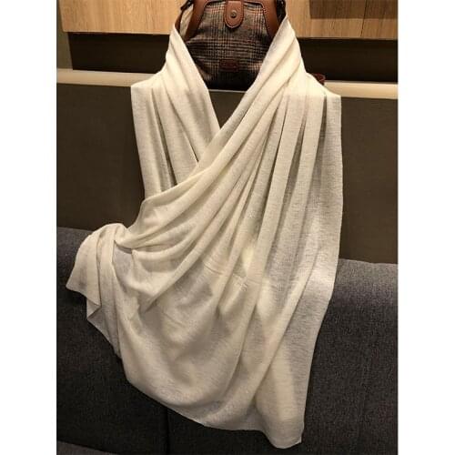 Knitted cashmere shawl Spring summer Winter warm, simple solid color warm scarf, air-conditioned room Pashmina shawl