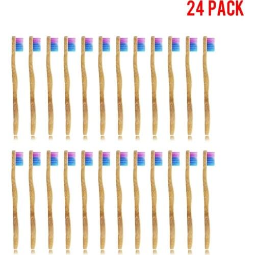 24PCS/lot DR.PERFECT Child Mixed Color Bamboo Toothbrush Environment Eco friendly Wooden Bamboo Toothbrush