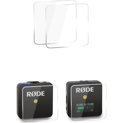 2Pcs Full Cover Protector Film Glass for Rode Wireless Go Microphone Tempered Glass Screen