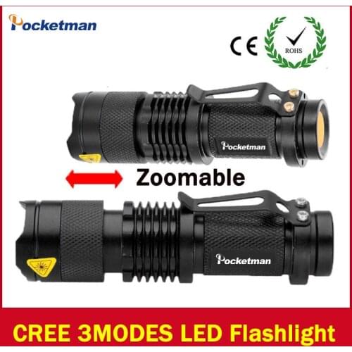 2017 LED flashlight Lanterna led High Power Torch 2000 lumen Zoomable mini Flashlight tatica light lantern high-quality