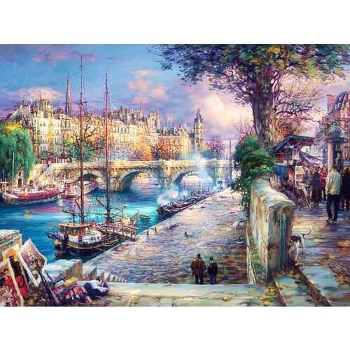 A3020 11CT/14CT/18CT/25CT/28CT oil scenery patterns Counted Cross Stitch DIY Cross Stitch Kits Embroidery Needlework Sets