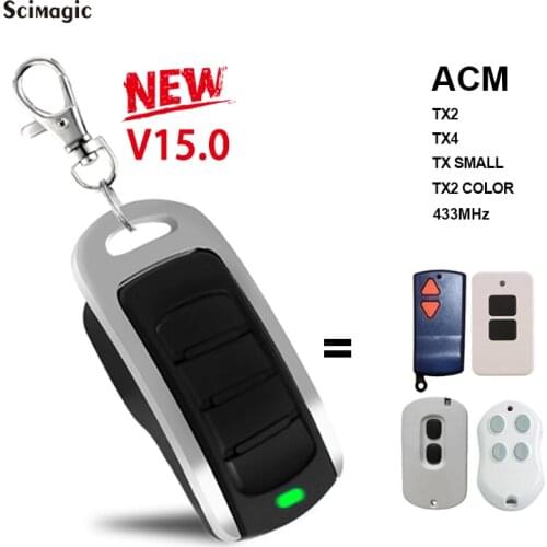 ACM TX2, TX2 COLOR, TX4 Garage Door Remote Control Duplicator 433MHz ACM 433.92mhz Rolling Code Transmitter