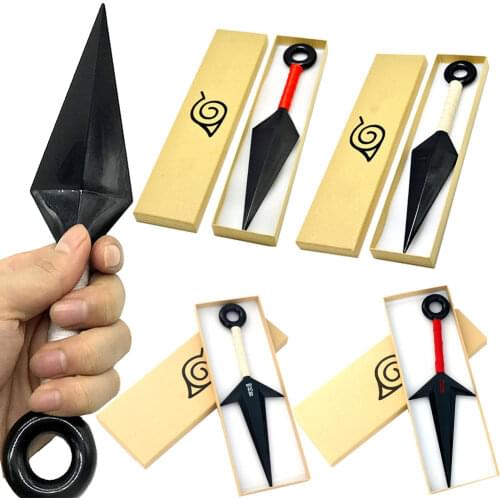 Anime Narutos 26cm Kunai Weapon Plastic Akatsuki Accessories Action Figures Cosplay Sasuke Kakashi Prop Collection Kids Toy Gift