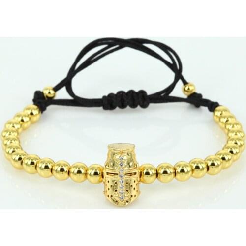 Brand Bracelets Jewelry Macrame Bracelet Skull&Helmet&Soldier Charms Bracelet for Men Fashion Gift Adjustable Size