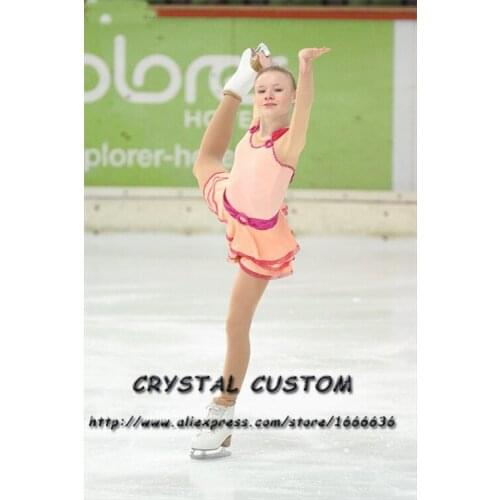 Custom Girls Figure Skating Competition Dresses Graceful New Brand Ice Figure Skating Dresses Children DR3759