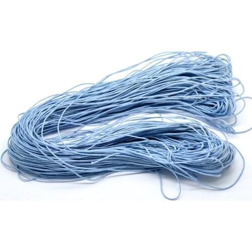 Doreen Box Lovely 80M(3149-5/8") Lightblue Waxed Cotton Cord 1mm for Bracelet/ Necklace (B18558)