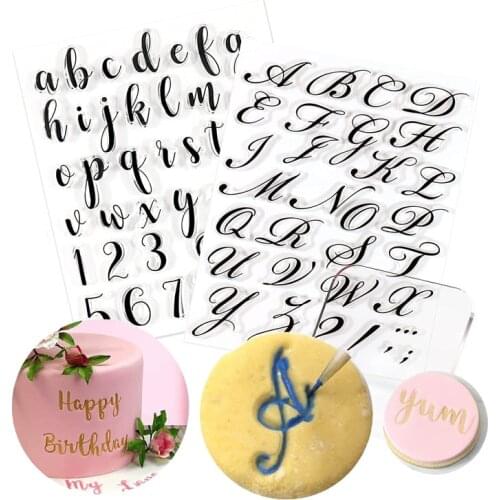 Cookie Cake Stamp Embosser Mold Press Set Sugar Paste Letter Alphabet Biscuit Cutters Fondant Pasty Decorating Tools Accessories